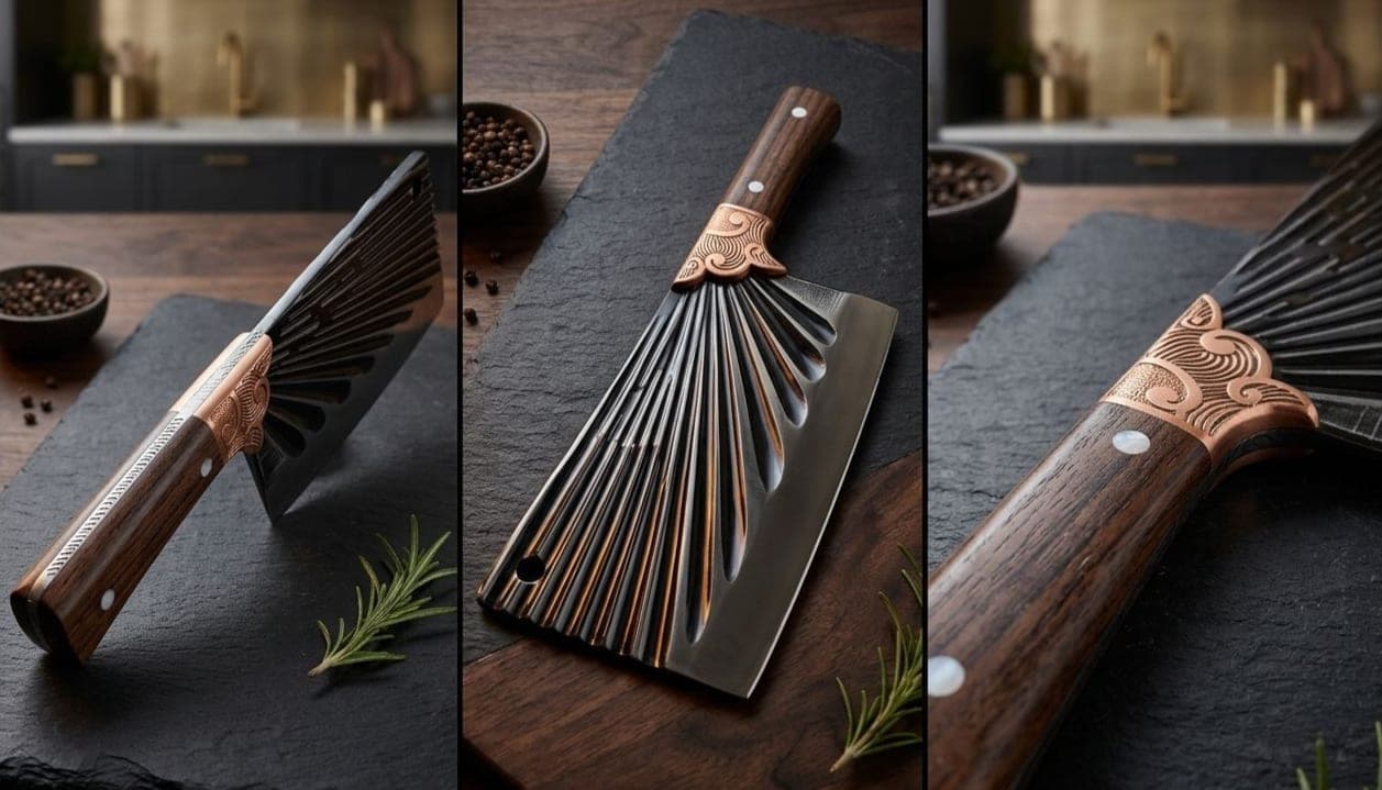 Premium Engraved Blade Meat Cleaver – Heavy Duty Kitchen Chopper